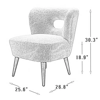 Promo 🔥 Inès Upholstery Fluffy Fabric Barrel Chair | Karat Home 🔥 10 Promo 🔥 Inès Upholstery Fluffy Fabric Barrel Chair | Karat Home 🔥 - Image 8