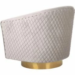 Promo ⭐ Clara Quilted Swivel Tub Chair - Pale Taupe - Safavieh 🤩 -Living Room Chairs Sales unnamed file 9701