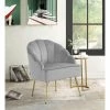 Cheap 🔔 Simple Relax Velvet Wingback Accent Chair with Metal Legs in Gray 👏 1 Cheap 🔔 Simple Relax Velvet Wingback Accent Chair with Metal Legs in Gray 👏 -Living Room Chairs Sales unnamed file 9720