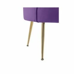 Cheap 😉 Simple Relax Velvet Scalloped Back Barrel Accent Chair with Metal Legs in Purple 🎉 -Living Room Chairs Sales unnamed file 9725