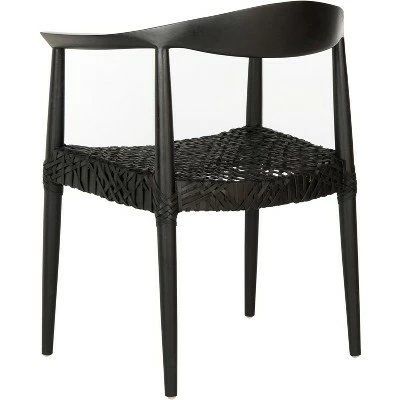 Hot Sale ๐งจ Bandelier Arm Chair - Black - Safavieh โ 4 Hot Sale ๐งจ Bandelier Arm Chair - Black - Safavieh โ - Image 2