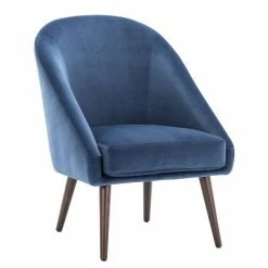 Hot Sale 🥰 Modern Barrel Accent Chair - WOVENBYRD Gray Velvet ⌛