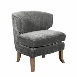 Discount 🔔 Swansea Wingback Barrel Chair Gray Crushed Velvet - Finch 🌟