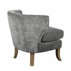 Discount 🔔 Swansea Wingback Barrel Chair Gray Crushed Velvet - Finch 🌟 -Living Room Chairs Sales unnamed file 9776