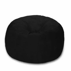 Outlet 🎉 6' Huge Bean Bag Chair with Memory Foam Filling and Washable Cover - Relax Sacks Brown 🤩