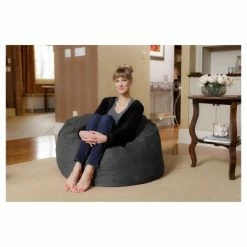 Best Pirce 🎁 3' Kids' Bean Bag Chair with Memory Foam Filling and Washable Cover - Relax Sacks Orange 👏 -Living Room Chairs Sales unnamed file 9808