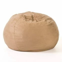 Flash Sale 👏 Madison Faux Suede Beanbag 5' - Christopher Knight Home Black 👍 -Living Room Chairs Sales unnamed file 9838