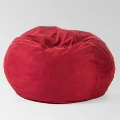 Flash Sale 👏 Madison Faux Suede Beanbag 5' - Christopher Knight Home Black 👍 -Living Room Chairs Sales unnamed file 9839