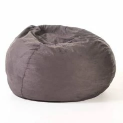 Flash Sale 👏 Madison Faux Suede Beanbag 5' - Christopher Knight Home Black 👍 -Living Room Chairs Sales unnamed file 9840