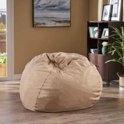 Best Sale 🔥 4.5" Rothrock Bean Bag - Christopher Knight Home Charcoal 🌟