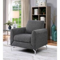 Coupon 🎁 Gannet Rounded Padded Arms Chair Gray - miBasics 👍