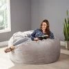 Outlet 👏 4' Arnside Glam Velvet Quilt Pattern Beanbag - Christopher Knight Home Charcoal 😍 -Living Room Chairs Sales unnamed file 9870