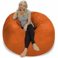 Cheapest ✔️ 5' Large Bean Bag Chair with Memory Foam Filling and Washable Cover - Relax Sacks Charcoal 😍 -Living Room Chairs Sales unnamed file 9901