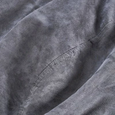 New ✨ 8' Larson Faux Suede Lounger Beanbag - Christopher Knight Home Charcoal 🤩 4 New ✨ 8' Larson Faux Suede Lounger Beanbag - Christopher Knight Home Charcoal 🤩 - Image 2