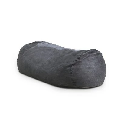 New ✨ 8' Larson Faux Suede Lounger Beanbag - Christopher Knight Home Charcoal 🤩 6 New ✨ 8' Larson Faux Suede Lounger Beanbag - Christopher Knight Home Charcoal 🤩 - Image 4