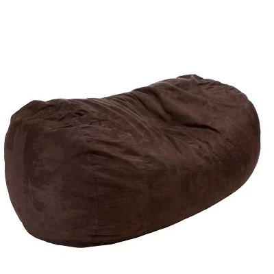 New ✨ 8' Larson Faux Suede Lounger Beanbag - Christopher Knight Home Charcoal 🤩 8 New ✨ 8' Larson Faux Suede Lounger Beanbag - Christopher Knight Home Charcoal 🤩 - Image 6