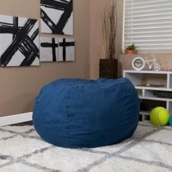 Outlet 🌟 Flash Furniture Oversized Bean Bag Chair for Kids and Adults 🔔